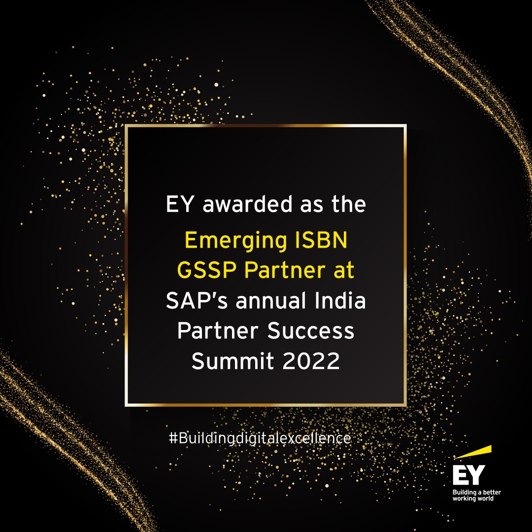 EY_India's tweet image. Yet another landmark milestone in our journey of collaboration and partnership with SAP. We are awarded as the Emerging ISBN GSSP Partner of the Year at SAP annual India Partner Success Summit 2022. 
Explore our alliance with SAP here: spr.ly/6017ztOLX
#SAPIndiaPSS