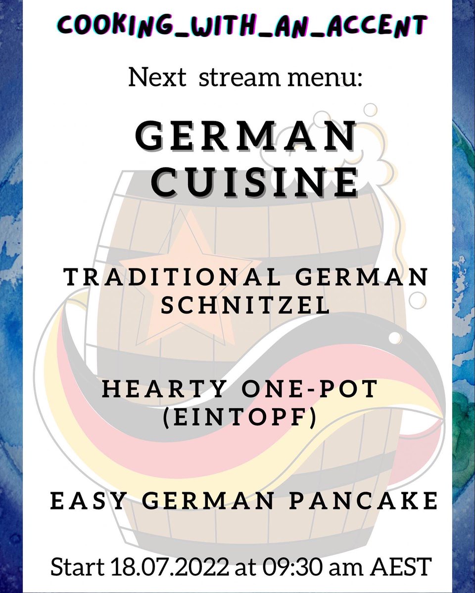 cooking_accent's tweet photo. Going live tomorrow at 9:30am AEST. See you on #cooking_with_an_accent #Twitch 
Link in bio https://t.co/1RtEFFbskp