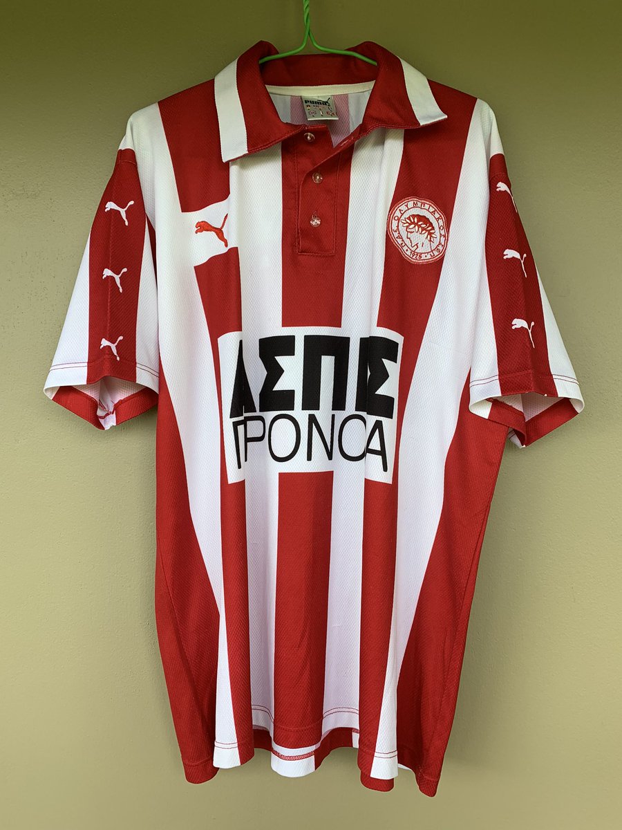 KongtapAFPringt's tweet photo. 🔥Olympiacos 1999🔥 @olympiacosfc 

#classicfootballshirts #OlympiacosFC #puma #jersey #football #superleaguegreece https://t.co/hmjTB5bsoB