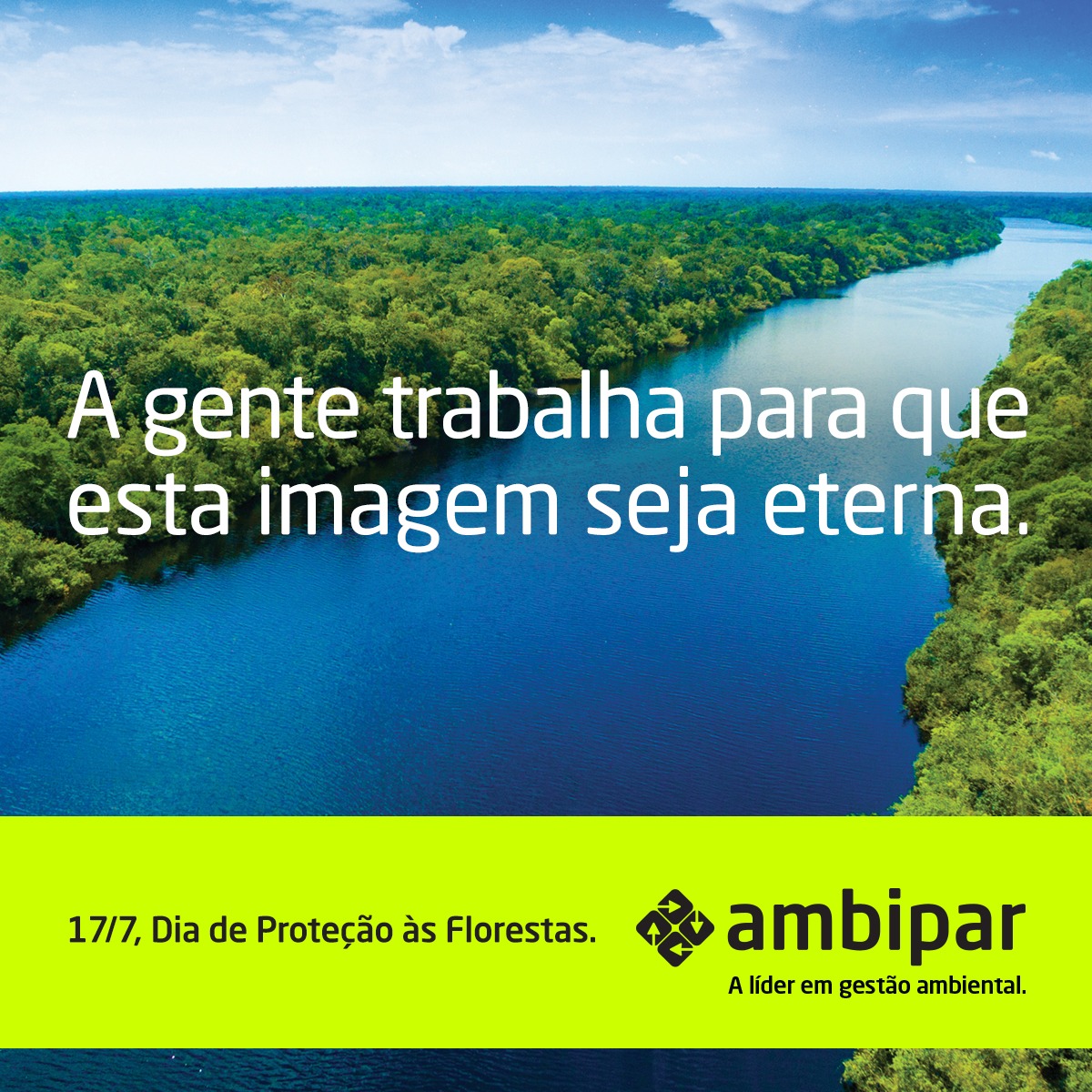 Em 16 países, a Ambipar ajuda as empresas a preservar o planeta para as futuras gerações.

No dia da Proteção às Florestas, 
a Ambipar reafirma seu compromisso e a importância de preservar o meio ambiente.

#PreserveAsFlorestas #Sustentabilidade #MeioAmbiente #ESG #AmbiparGroup