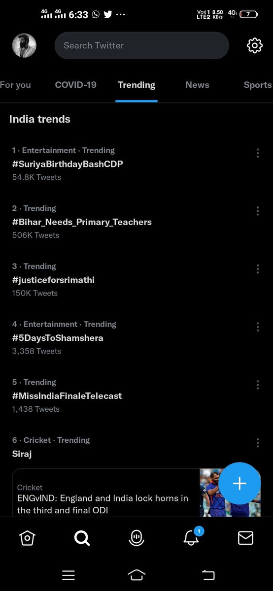 Trending 1st...🔥

#SuriyaBirthdayFestCDP
