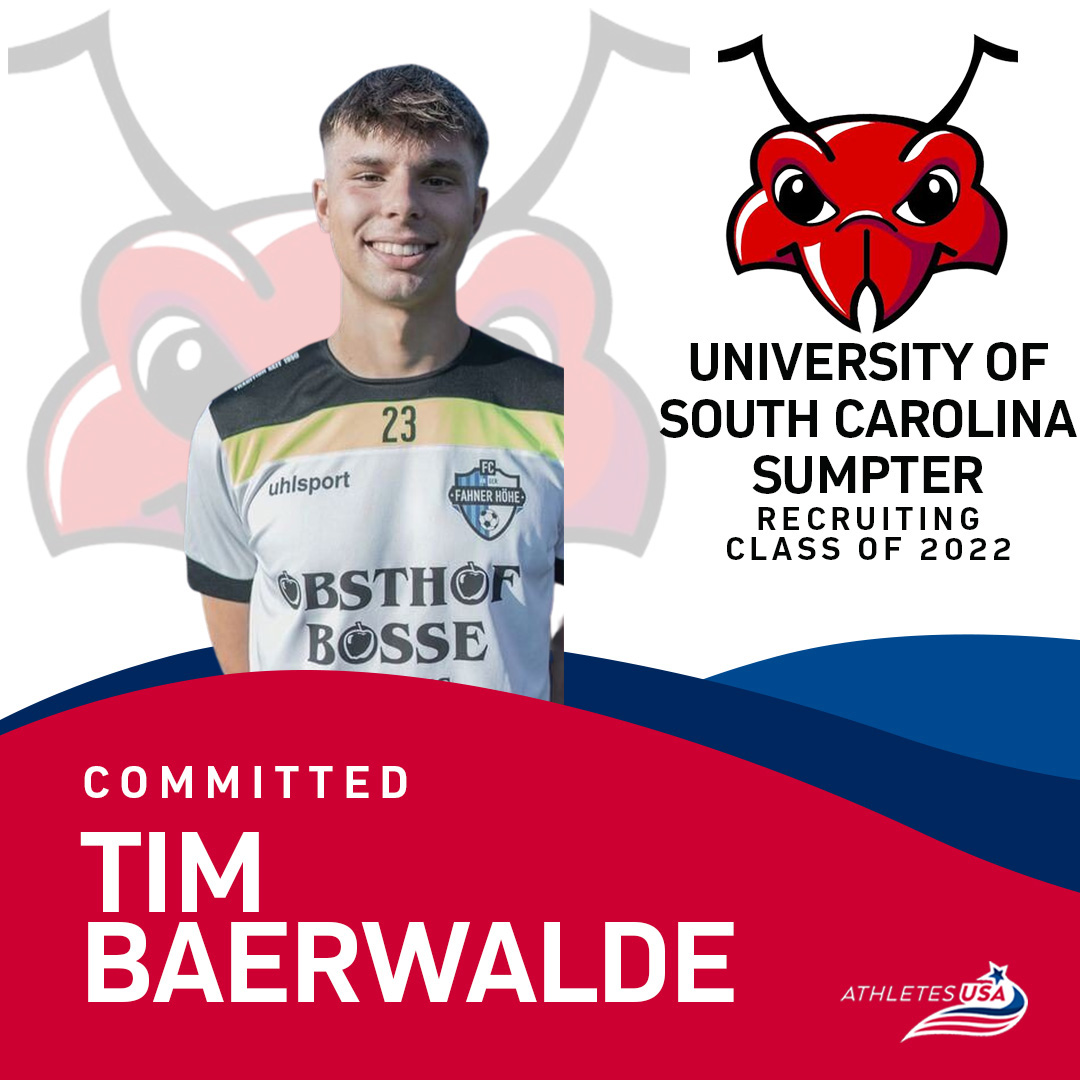Congrats to Tim Baerwalde on his commitment to University of South Carolina Sumpter, South Carolina in the NJCAA ⚽🎓🇺🇸✍ He will join the program in the Fall 2022 💪

Check out his recruiting profile:... zpr.io/KE3UatPzpzcS