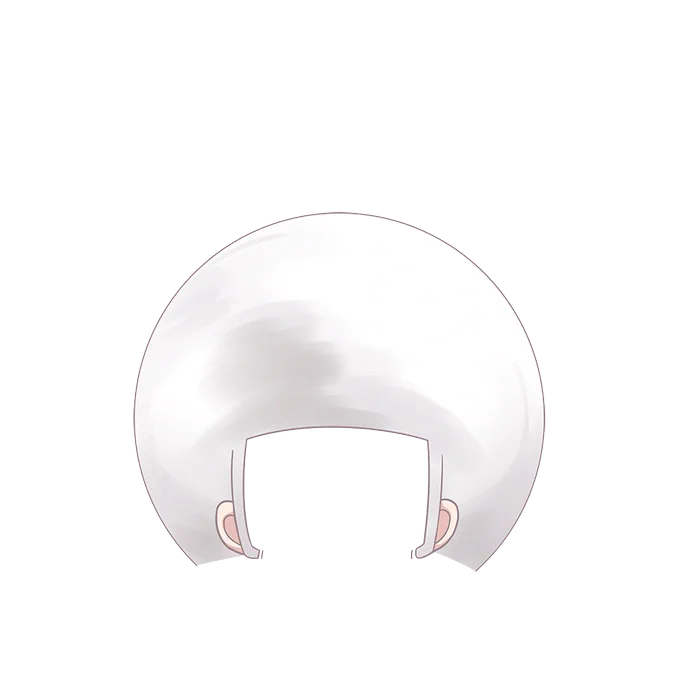 フブキングの素材、髪型変更もできるか…と考え、最も使いそうにないアフロを作ってみたり。鼻毛を伸ばしたり、亀ラップをしたくなった時にでもどうぞ #白上配信素材 