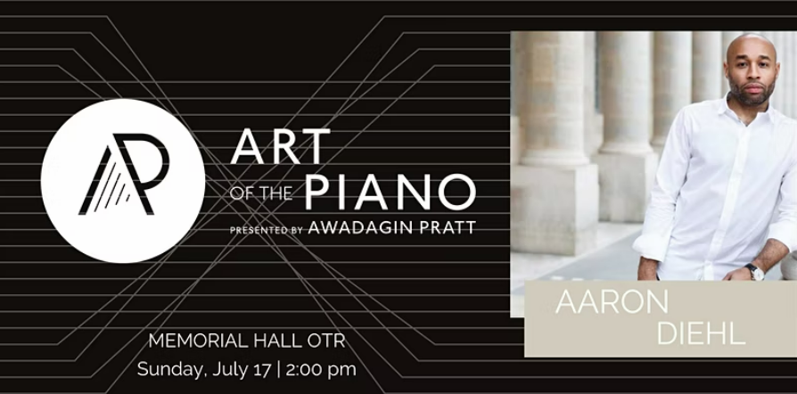 Don't let the rain stop you from attending critically-acclaimed jazz and classical pianist <a href="/aarondiehl/">Aaron Diehl</a> Art of the Piano stage debut at 2 p.m. Join us at Memorial Hall to hear this extraordinary performer today. #ArtofthePiano Register: bit.ly/3c6Kdhy