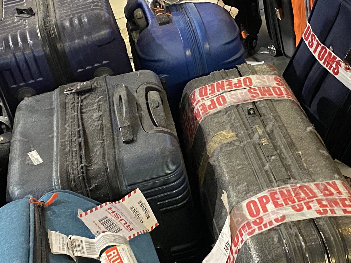 DavidWRCampbell's tweet photo. @DublinAirport These bags smell like they have something rotten in them and are covered in dust. Some of them have luggage tags with numbers, when I contacted the people it turns out it’s been months. Your lack of an attempt to do anything is absolutely pathetic #dublinairport https://t.co/26wwAVc1b0
