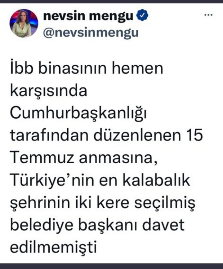 Evet İmamoğlu davet edilmemiş,oysa ki etkinliğe katılan kişilere tek tek davetiye gönderilmişti!! 15 Temmuz da şehit olan kardeşlerimizi anmak için davete gerek olmadığını,asil bir kana ihtiyaç olduğunu anlamamışlar,anlatamazsınız!!