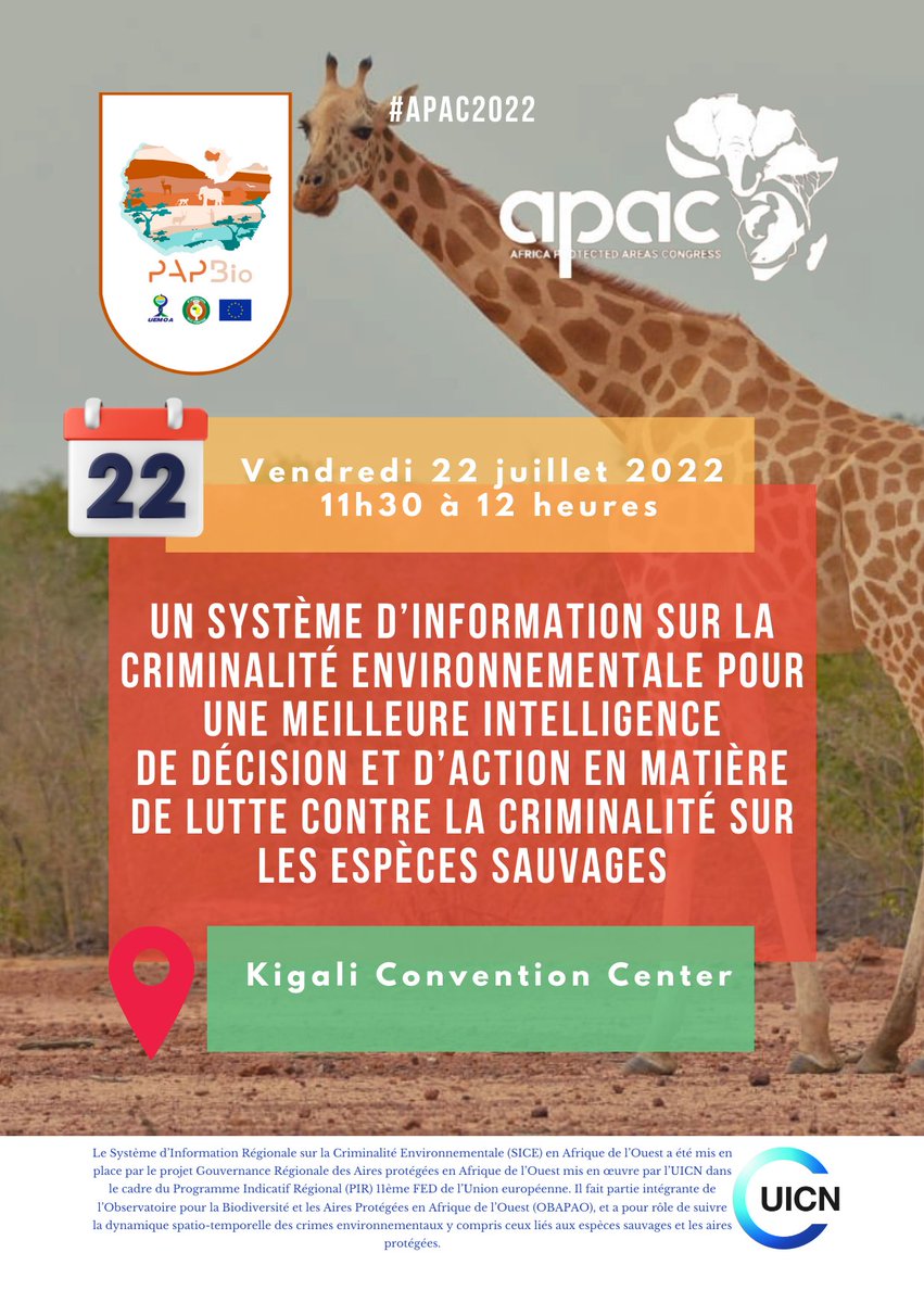 UICN_PACO's tweet image. Un S.I. sur la criminalité environnementale pour une meilleure intelligence
de décision et d’action en matière de lutte contre la criminalité sur les espèces sauvages.
#APAC2022 #ecosystems #Afrique #biodiversite #ecoresponsable Rampao Centre de Suivi Ecologique