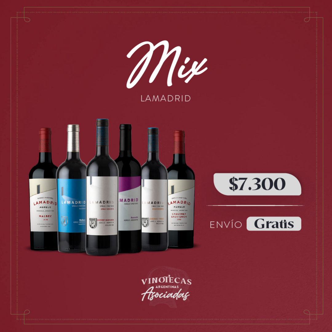 Aprovechá el #MixLamadrid con #EnvíoGratis a todo el País ✈️ 

#MixLamadrid #VinotecasAsociadas #Argentina #EnvíosGratis #Lamadrid #Etiqueta #Reserva #GranReserva #Varietales
