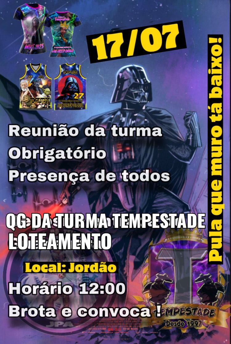 Reunião hj da turma tempestade 12:00 
QG da turma 
Loteamento