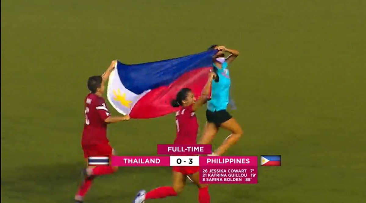 phsportsave's tweet photo. HISTORY! Congratulations Philippine Women's National Football Team - first ever title in AFF Women's Champions. This is not just a sweet victory but also an amazing history made today. 
#congratsfilipinas 
#labanfilipinas https://t.co/YBbkYbscxV