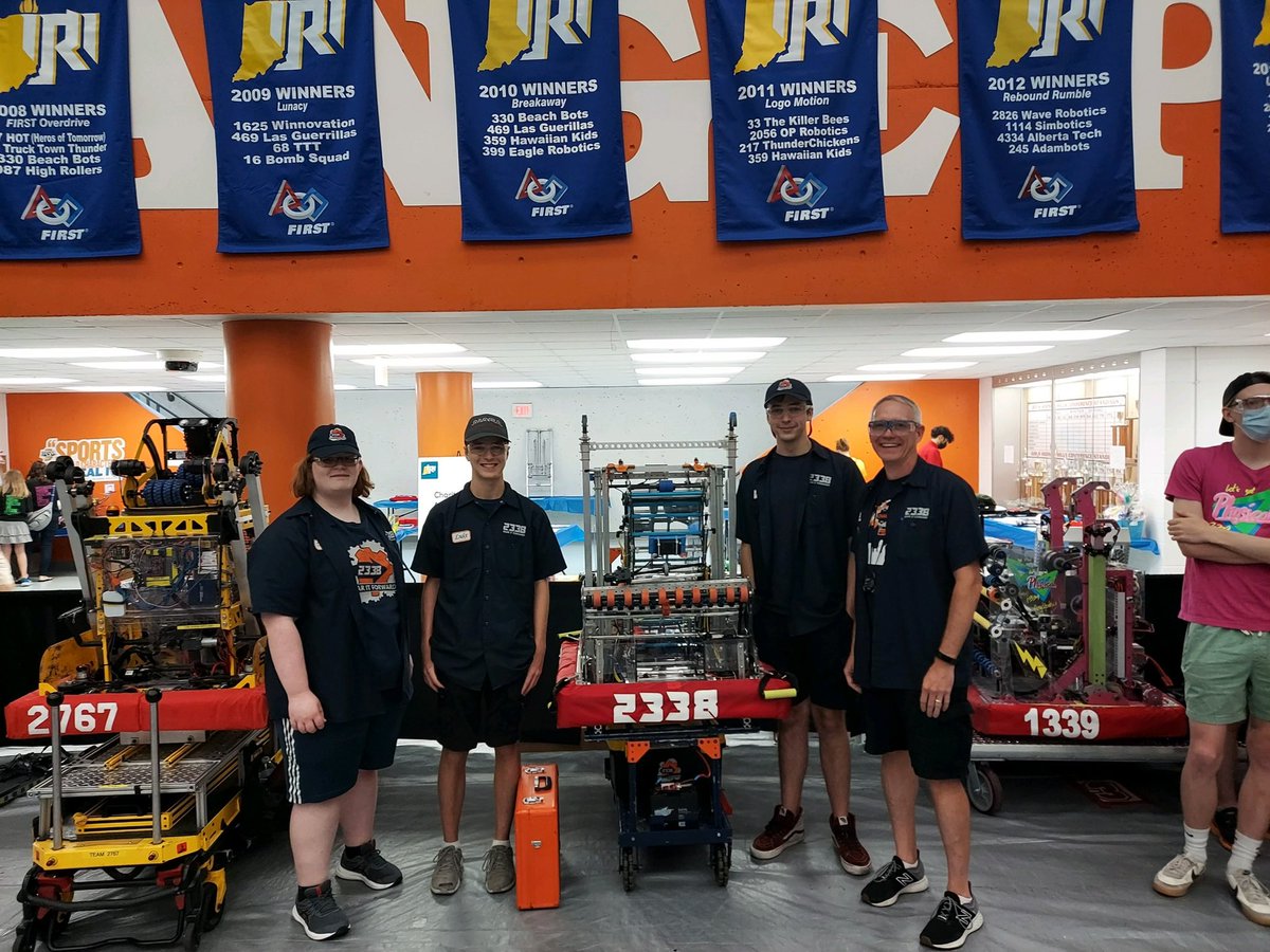 FIRST2338's tweet photo. IRI Day 2. Queued for match 64! #Omgbots #redalliance #offseasoncomp #STEMFIRST #FIRSTFriends #FIRSTisForEveryone https://t.co/6gsxTcipOM