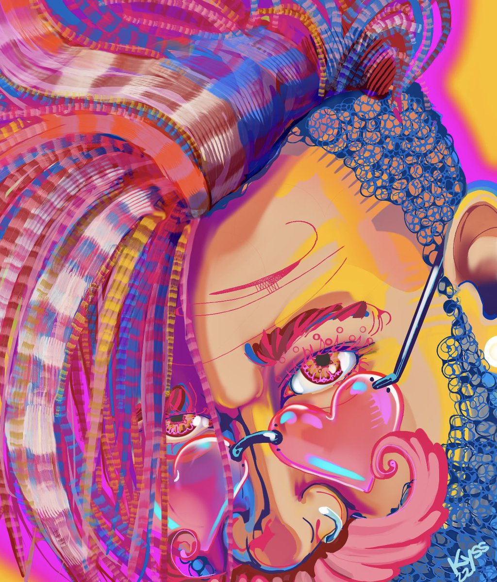 RedHeadDERBYgal's tweet photo. Wilford rockin’ fabulous 80’s crimped hair?? You better believe it! 
-
It’s been a while since I made something in this style… I experimented making a custom brush just for this look 😅😅😅
-
#markiplier #wilfordwarfstache https://t.co/fGKQk8ontb