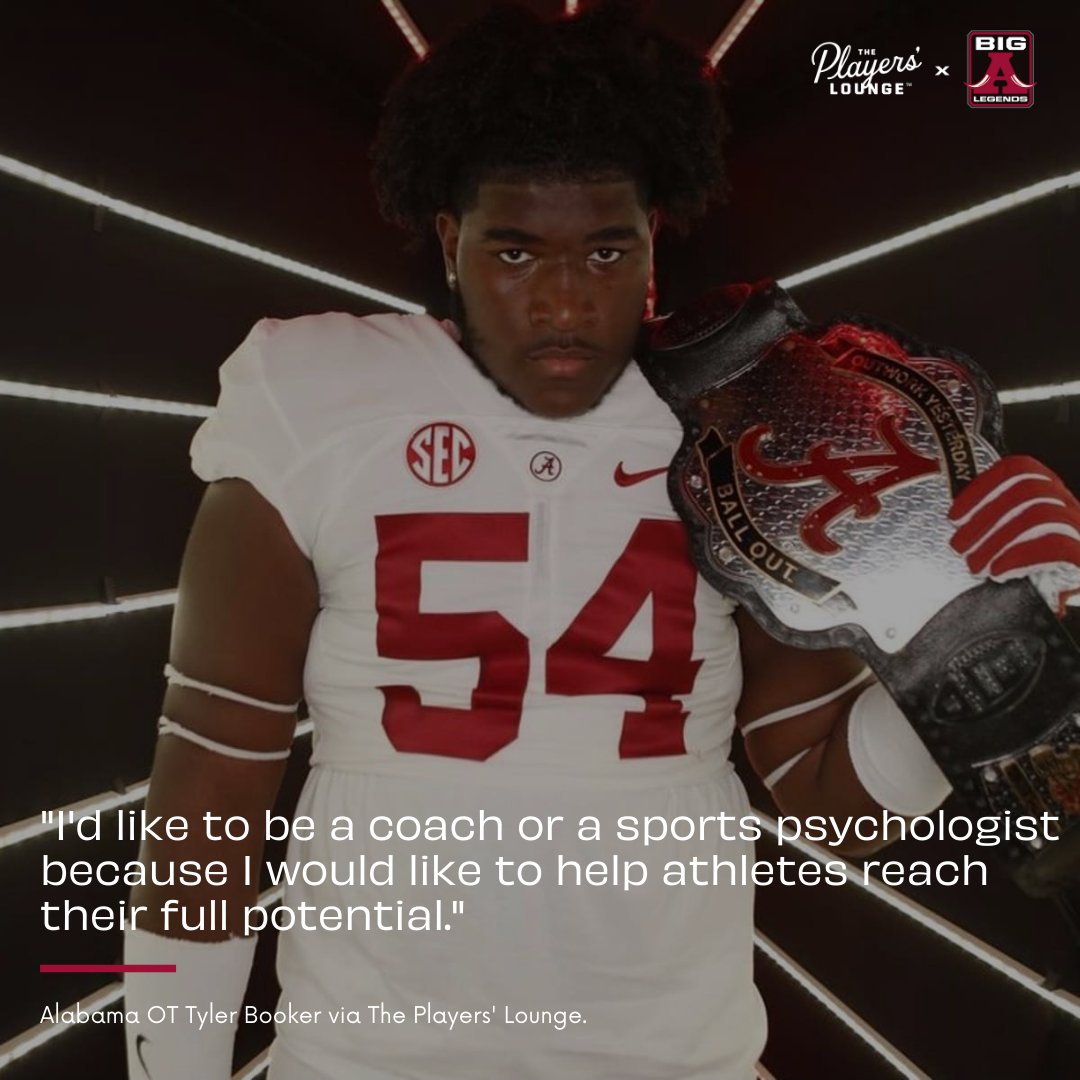 Future sports psychologist <a href="/iamtylerbooker/">Tyler Booker🦍</a> 🤔 

After a long successful career of course‼️ 

#RollTide #MoreThanAnAthlete #TPL