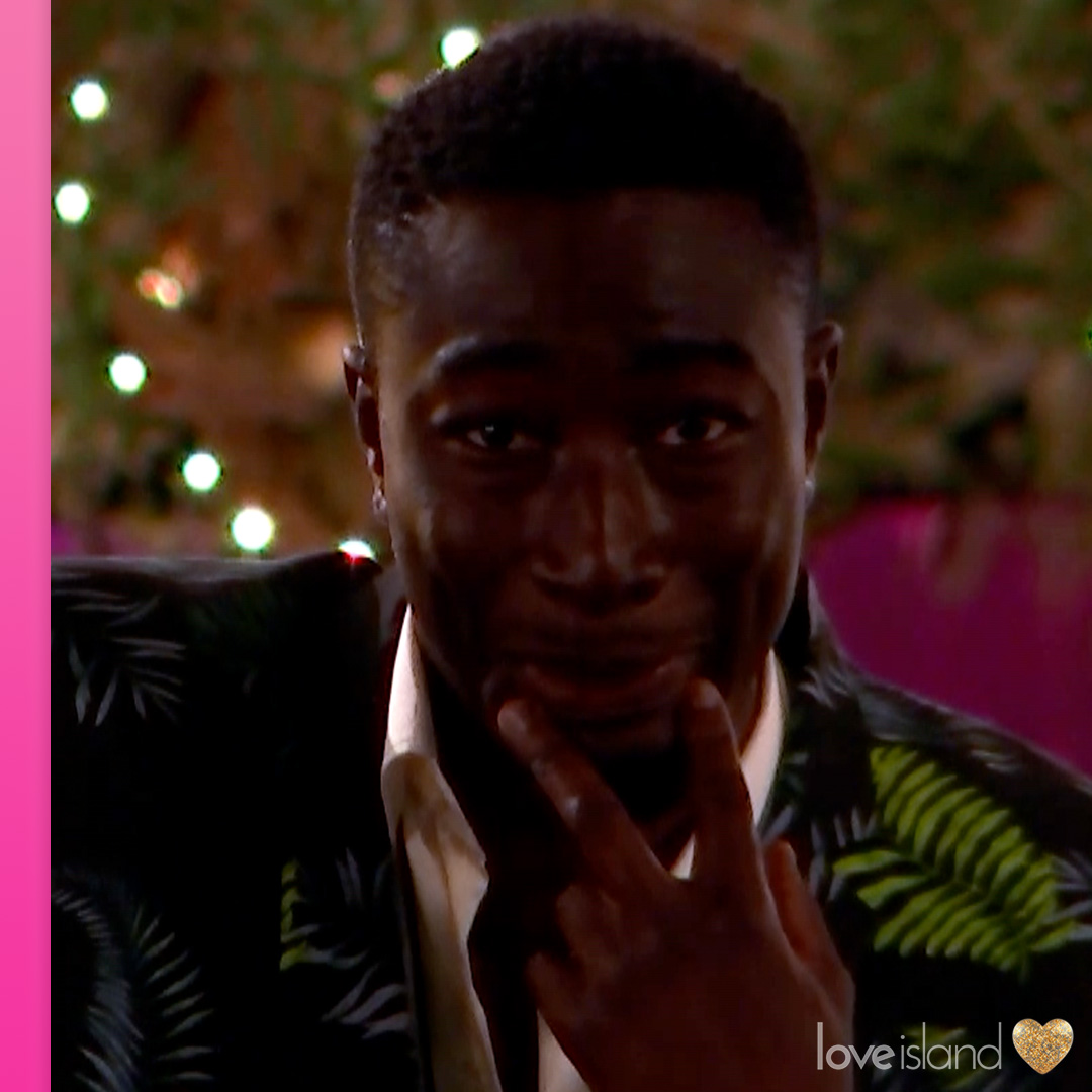 LoveIsland's tweet photo. Deji really said 😳 👀

Get your popcorn ready because it's only one hour to go until the movie madness continues 🍿 #LoveIsland https://t.co/STY4j6fRpe