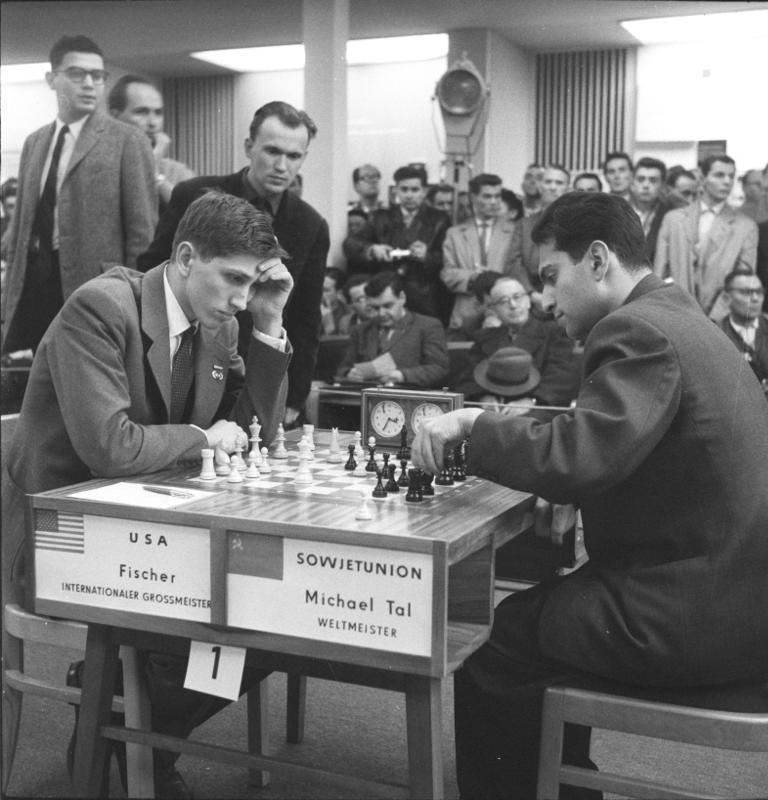 Douglas Griffin on X: Boris Spassky and Mikhail Tal, pictured at