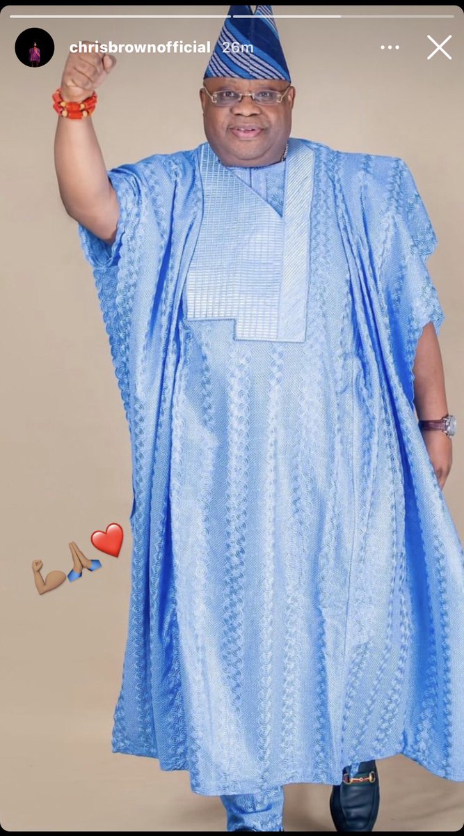 So Chris Brown posted the ADELEKE win on his IG story💪🏽🎉