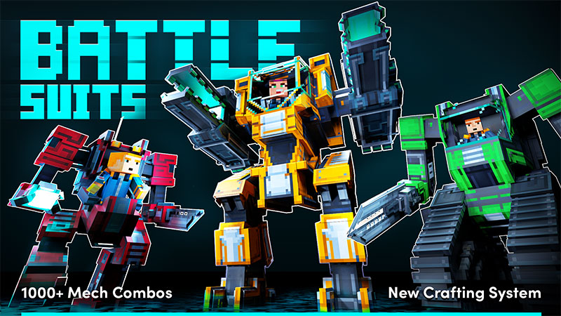 studios_tsunami's tweet photo. Experience the awesome power of Battle Suits! Coming to the @MinecraftMarket Tuesday, July 19th! 

#minecraft #Blockbench #mechsuits https://t.co/JGuMIm1xIZ