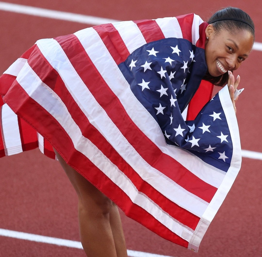 tuusharp's tweet photo. @allysonfelix Congratulations Allyson you are truly a legend 20 years of achievements back to back. Your legacy is sealed and will always be remembered much love ❤️🏆🏅and respect your greatness continues.... https://t.co/K3loiElVTv