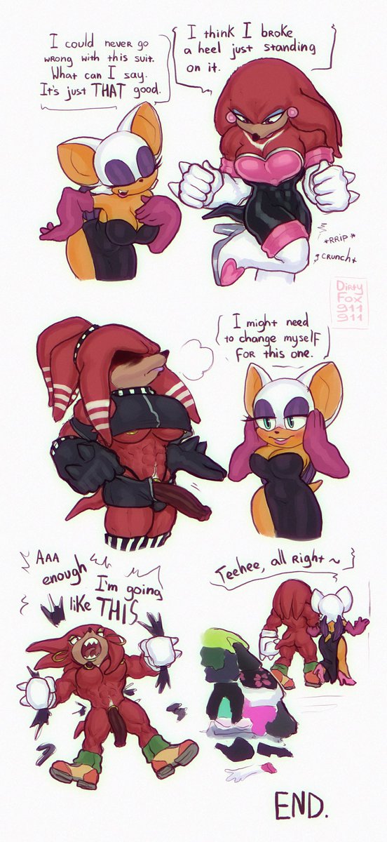 Knux and Rouge going out tonight 🌃

#KnucklesTheEchidna #RougeTheBat