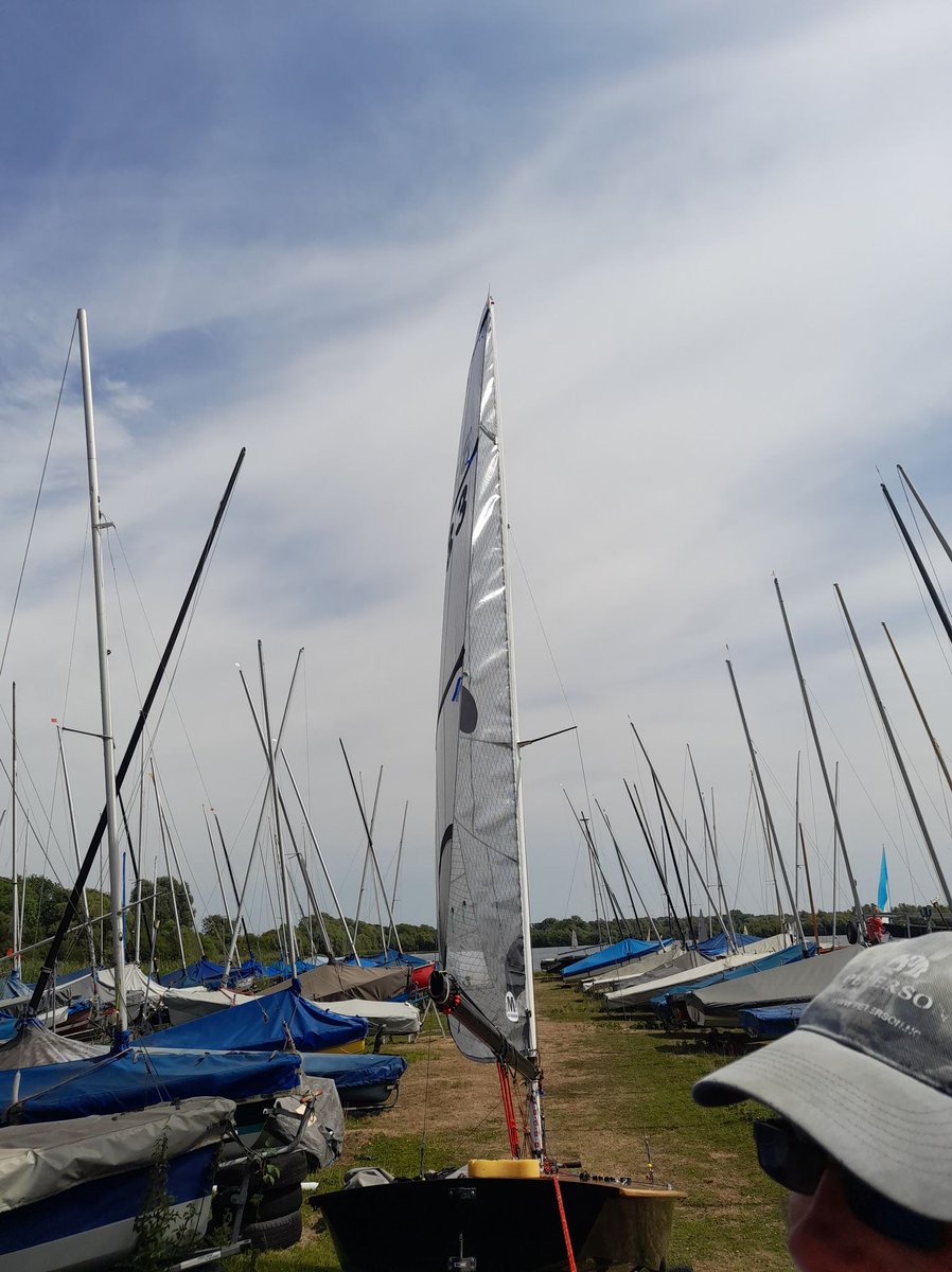 British Moth sail showing a clean set of heels <a href="/HuntsSailing/">HuntsSailingClub</a>  today!