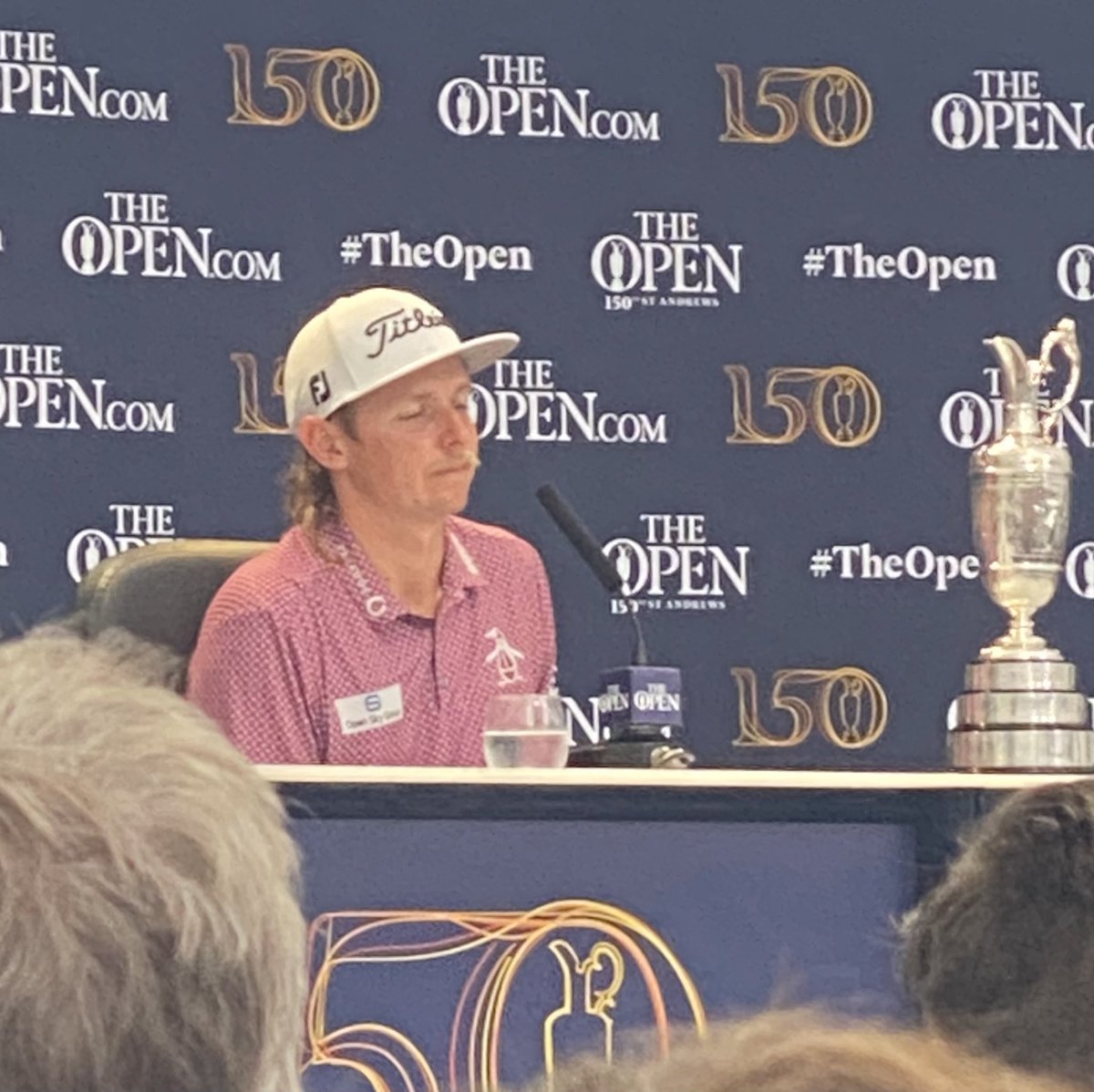RyanLavnerGC's tweet photo. Open champ Cam Smith estimates the claret jug can hold about two beers. “So I’ll probably have about 20 claret jugs.” https://t.co/ncQKOGpKjN