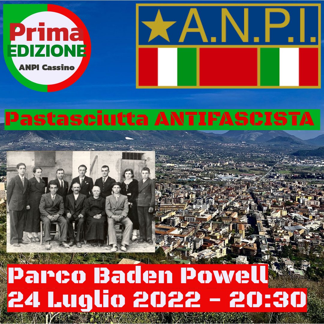 PSICassino's tweet photo. https://t.co/jZPk8pTdPD
Per la prima volta a Cassino si terrà la rievocazione storica che si tiene il giorno dell'arresto di Mussolini avvenuto il 25 luglio del 1943 in ricordo della pastasciutta che i Cervi offrirono a tutto il paese, distribuendola in piazza a Campegine. https://t.co/CchYANYZcX