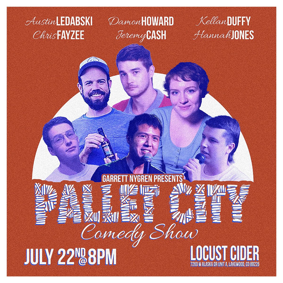 Palletcityshow's tweet photo. Heyoo! FRIDAY we are bringing the laughs and good vibes to @LocustCider Delicious cider and a packed room will make for a hilarious night! FREE but tips are encouraged. We look forward to having you! #palletcitycomedy #denvercomedy #locustcider https://t.co/UOYBz7Vq29