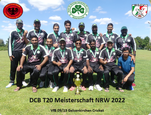 09Vfb's tweet photo. VfB 09/13 Gelsenkirchen Cricket Abteilung Die 1. Mannschaft Gelsenkirchen Blackminers ist nun Meister der DCB T20 Meisterschaft NRW 2022
#cricket #cricketingermany #cricketindeutschland @Cricket_Germany https://t.co/L6HJ6tnqeo