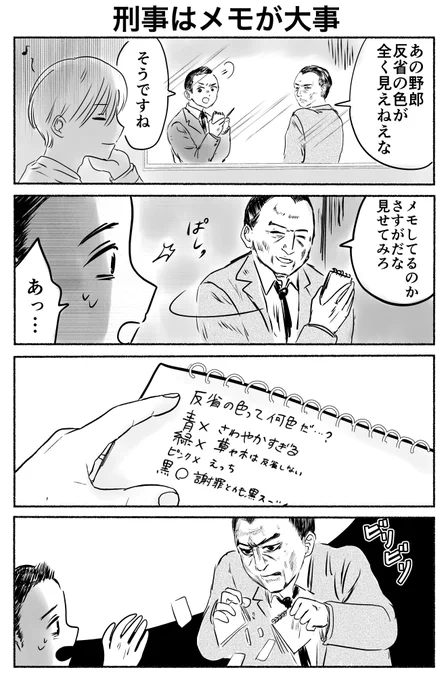 刑事はメモが大事 