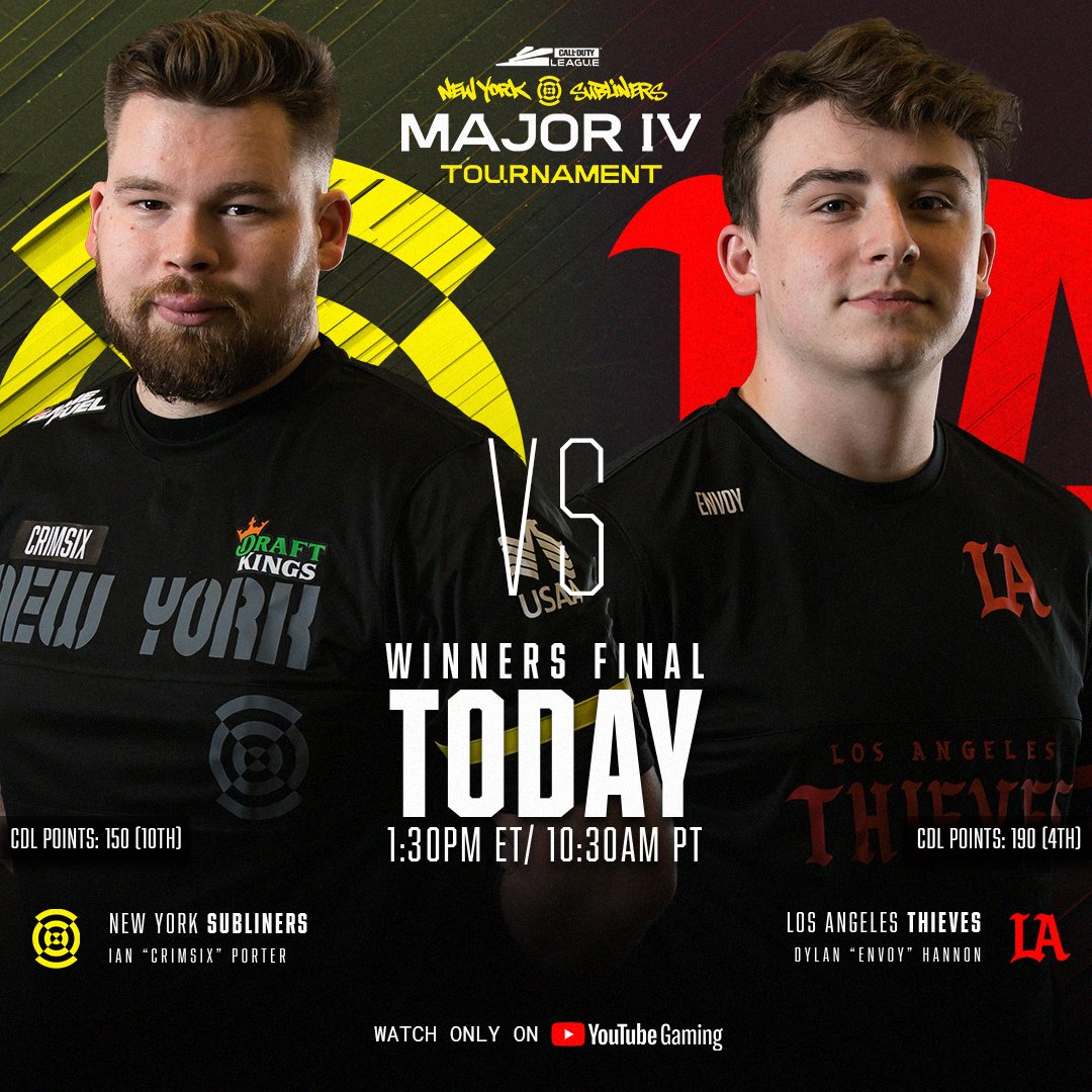 CODLeague's tweet photo. Who will make the Major IV Final presented by @MountainDew? 

Make your pick! @Subliners or @LAThieves 👇👇 https://t.co/zcN6SJRaSz
