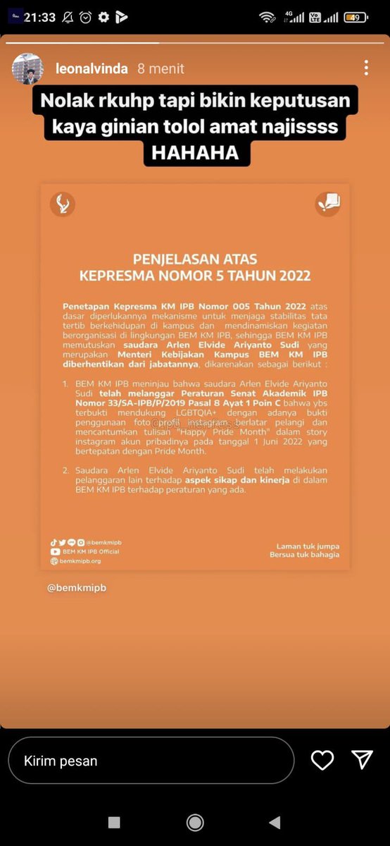 ipb_menfess's tweet photo. -punten parah bat bem kita di injek injek sama presma bem UI 2020-2021 https://t.co/CRwSuBW4Tt