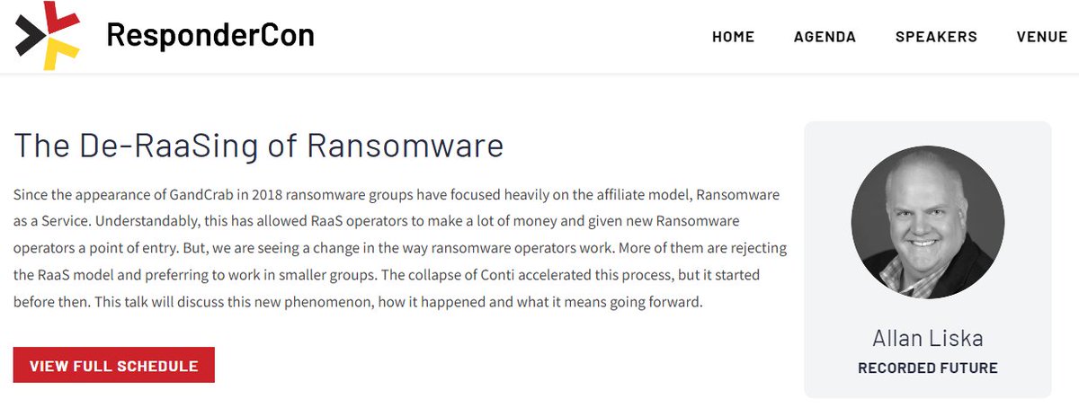 rj_chap's tweet image. Woohoo! I&apos;ll be presenting &quot;Have Fun with It!: Tracking #Ransomware Operator Lateral Movement and Recovering Deleted Files the Easy Way!&quot; at #OSDFCon&apos;s #ResponderCon. VERY excited to present alongside @uuallan, @carrier4n6, @brianjmoran, and more!
respondercon.io/talk/have-fun-…
#DFIR