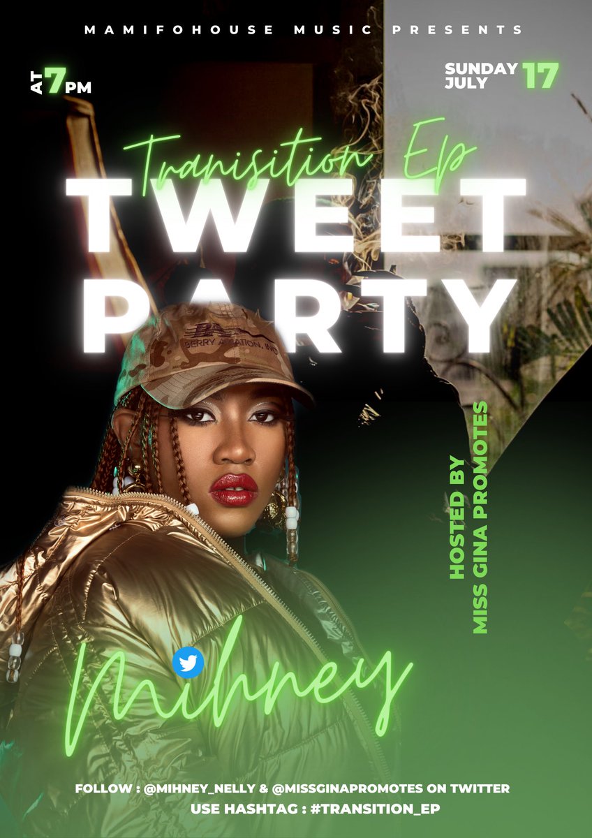 missginapromote's tweet photo. Cameroonian Female rapper, Mihney has released the official cover and tracklist for her New EP titled Transition EP.
We will be having a tweet party with Mihney today, 7 PM if you wish to know more or have questions for her, kindly tweet using the hashtag #Transition_Ep #Mihney https://t.co/UcfZmSEIso