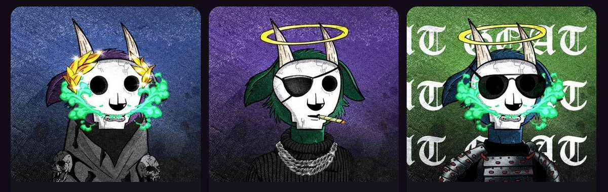 cosmocorny's tweet photo. @StonerApe420_ @GothicDegens @aidegens @Primatesnft @StonedApeCrew @MaskedApeDAO What about @GhostGoatsNFT ? π #ghostgoats #LetsFuckinGoat https://t.co/i1npfVbhAA