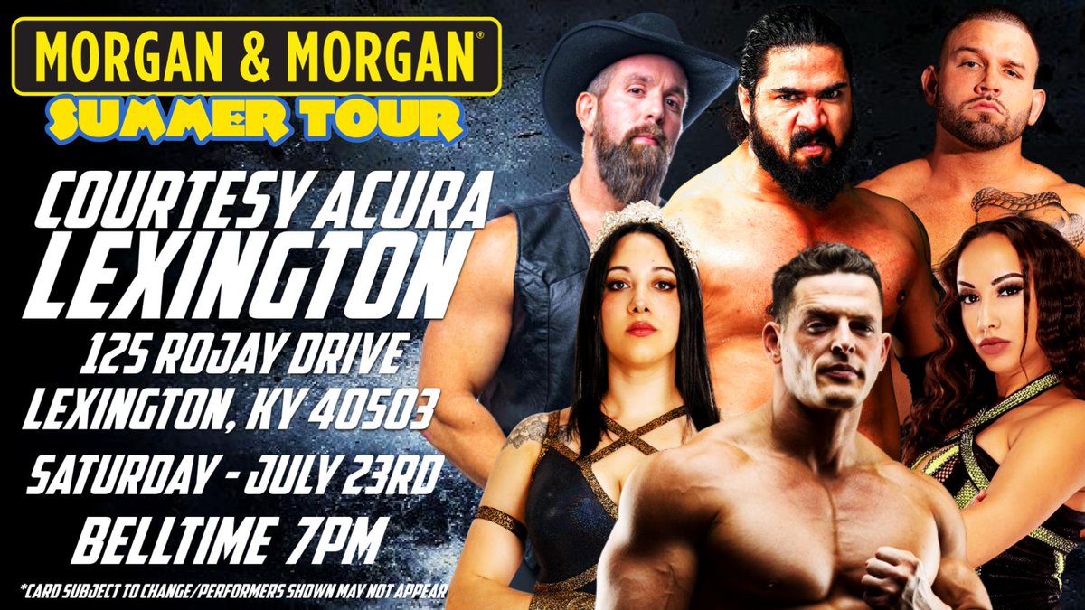 ovwrestling's tweet photo. Come out to Courtesy Acura in Lexington TODAY to see the stars of the #OVWSummerTour sponsored by @forthepeople

#OVWLive https://t.co/oJkKKjrsGn