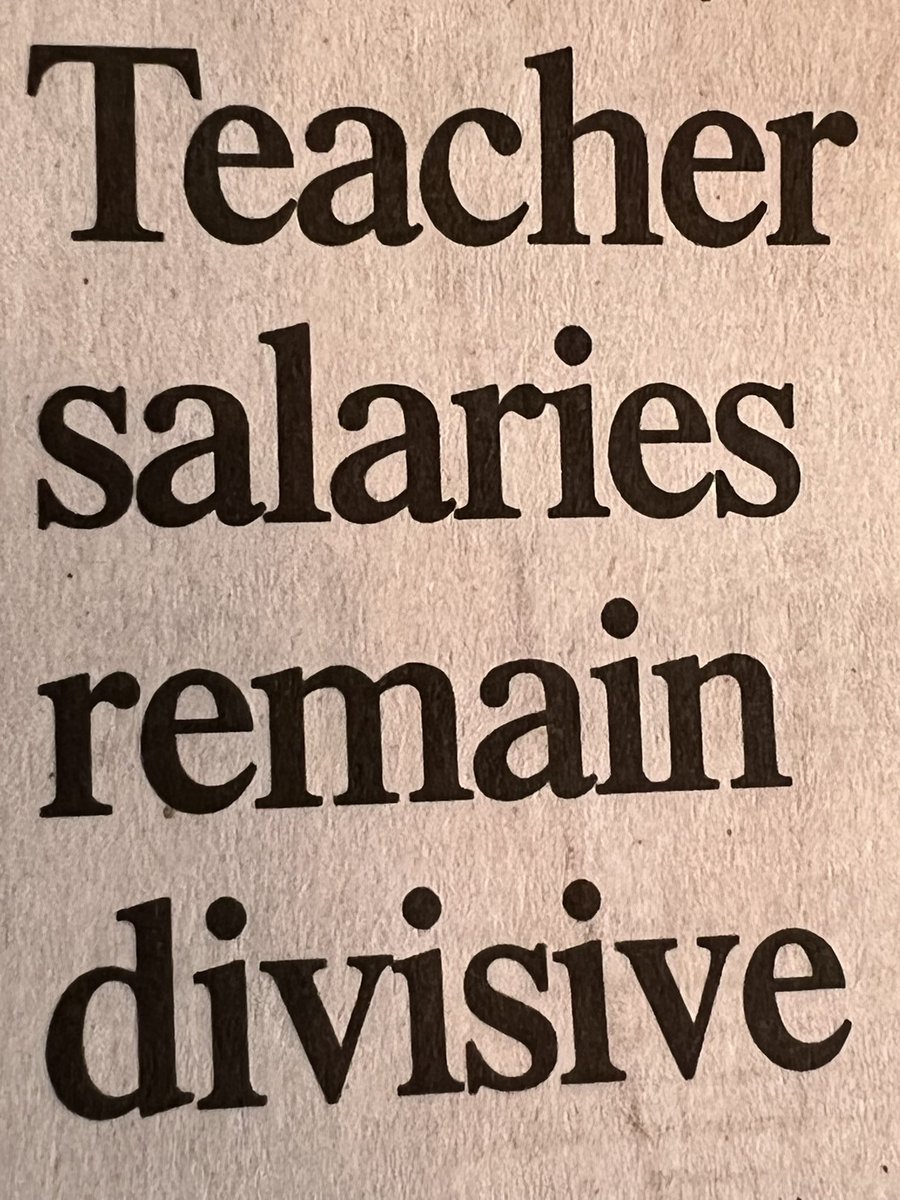 1willbond's tweet photo. This is a headline in the @ArkansasOnline today. Higher teacher salaries should not be divisive. We need to increase pay for our most important public servants, teachers, now. There are no doctors, soldiers, police, or preachers without teachers. https://t.co/YgItu4mKJa