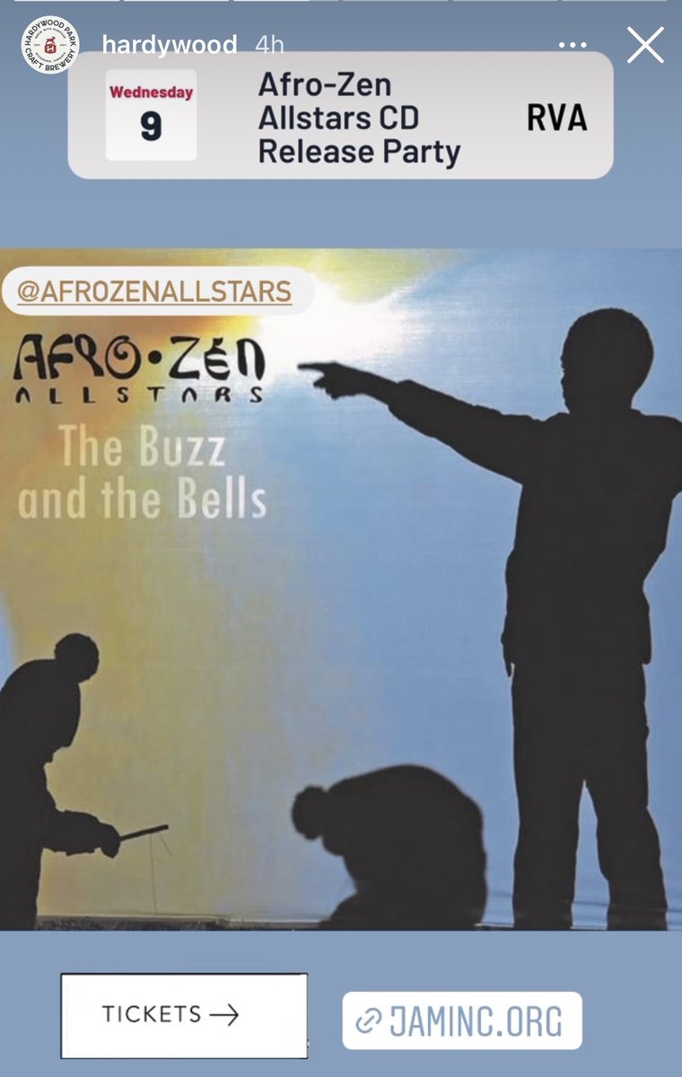 HUGE S/O to <a href="/JAMincRVA/">JAMinc</a> &amp;  <a href="/Hardywood/">Hardywood Brewery</a> for making our killer album release show for “The Buzz &amp; The Bells” a reality and to <a href="/myVPM/">VPM</a> for sharing it with the #world this weekend!! #NewMusic #PublicRadio #GlobalGroove #RichmondVA #EthioJazz #Jazz #BigHorns