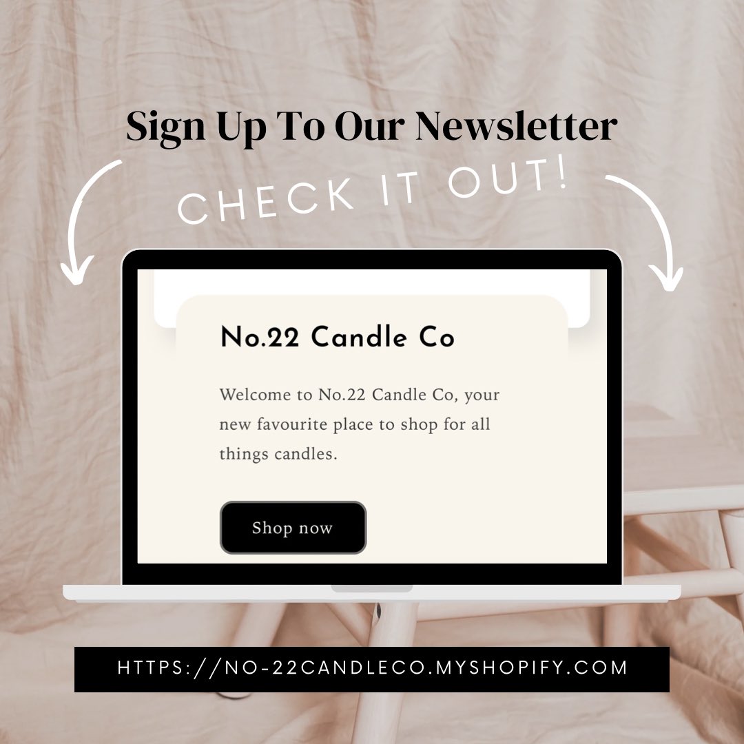 no22candleco's tweet photo. Announcement 📣 you can now sign up to our newsletter link in the bio!! Sing up for all exclusive deals, discounts and loads more & also for the launch details hopefully soon 🙏🏻👀
#homepoured #melts #wax #smallbusiness #supportsmallbusiness #candles #websitesignup #signup https://t.co/jlgAfGPikB
