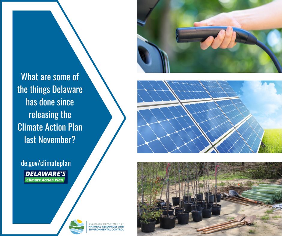 DNRECClimate's tweet photo. Learn about some of the ways Delaware is moving to reduce greenhouse gas emissions and improve resiliency. https://t.co/8uc3xyK7wo #declimateplan https://t.co/QBni8TCCbK