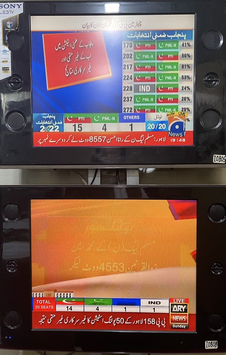 iihtishamm's tweet photo. The actual tabdeli is when ARY &amp; Geo screens showing the same. https://t.co/aCeHcC8KSP