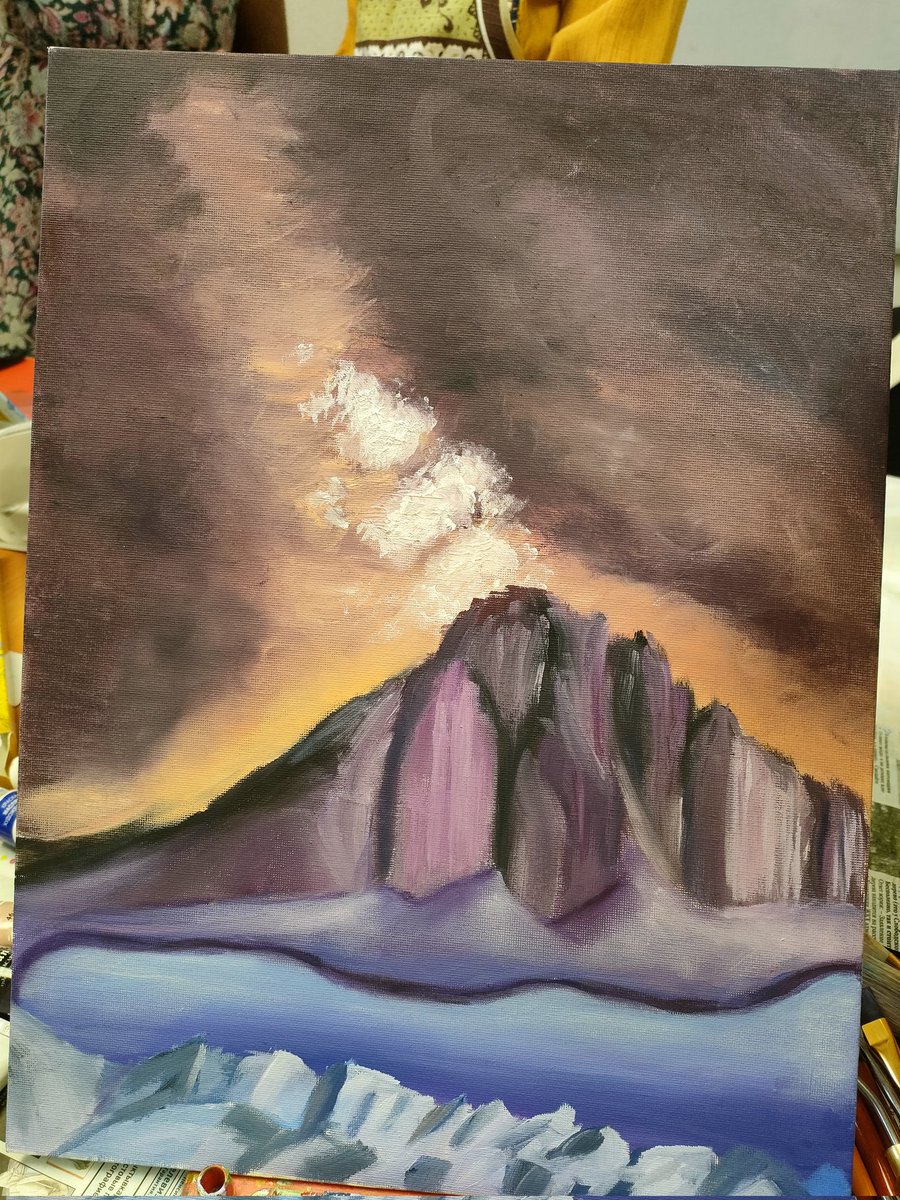 Today was close to completion. Oil mountains 💜