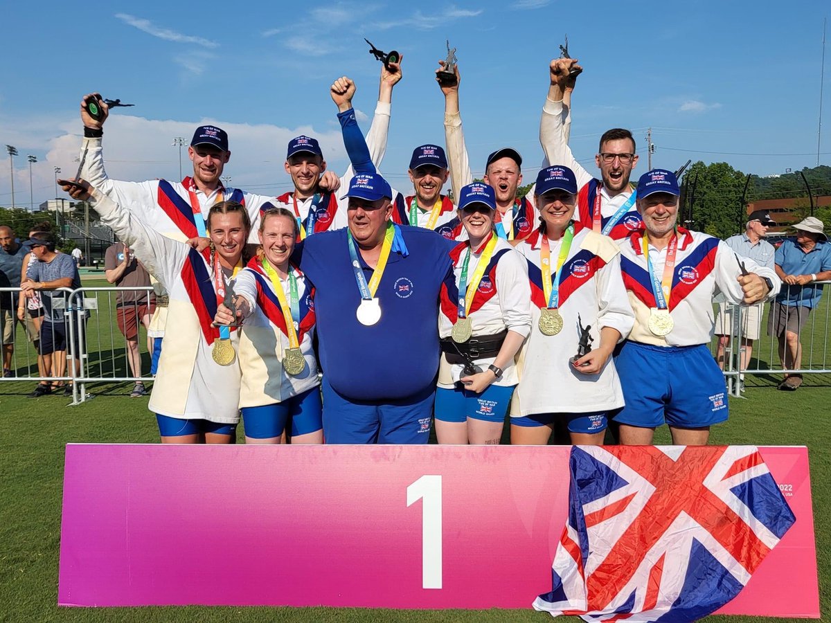 Tug of War Assoc. (@englandtugofwar) on Twitter photo Great Britain #tugofwar Mixed 580kg team - GOLD medallists at the 2022 World Games in #Birmingham, #Alabama, #USA represented by
<a href="/TowLincoln/">Lincoln TOW Club</a> and <a href="/BedfordTOW/">Bedford Ladies Tug of war Club</a>
overnight. Congratulations!
#twg2022 #TeamGB #sport #GetRopedIn #GreatBritain Great Britain #tugofwar Mixed 580kg team - GOLD medallists at the 2022 World Games in #Birmingham, #Alabama, #USA represented by
<a href="/TowLincoln/">Lincoln TOW Club</a> and <a href="/BedfordTOW/">Bedford Ladies Tug of war Club</a>
overnight. Congratulations!
#twg2022 #TeamGB #sport #GetRopedIn #GreatBritain