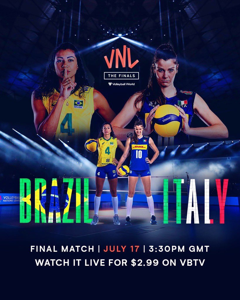 Volleyball World on X: World Champs GOLD & bronze medal matches are set  🤯! ⏰ October 15 (GMT): 2pm 🥉: USA 🇺🇸 🆚 🇮🇹 Italy 6pm 🥇: Brazil 🇧🇷  🆚 🇷🇸 Serbia