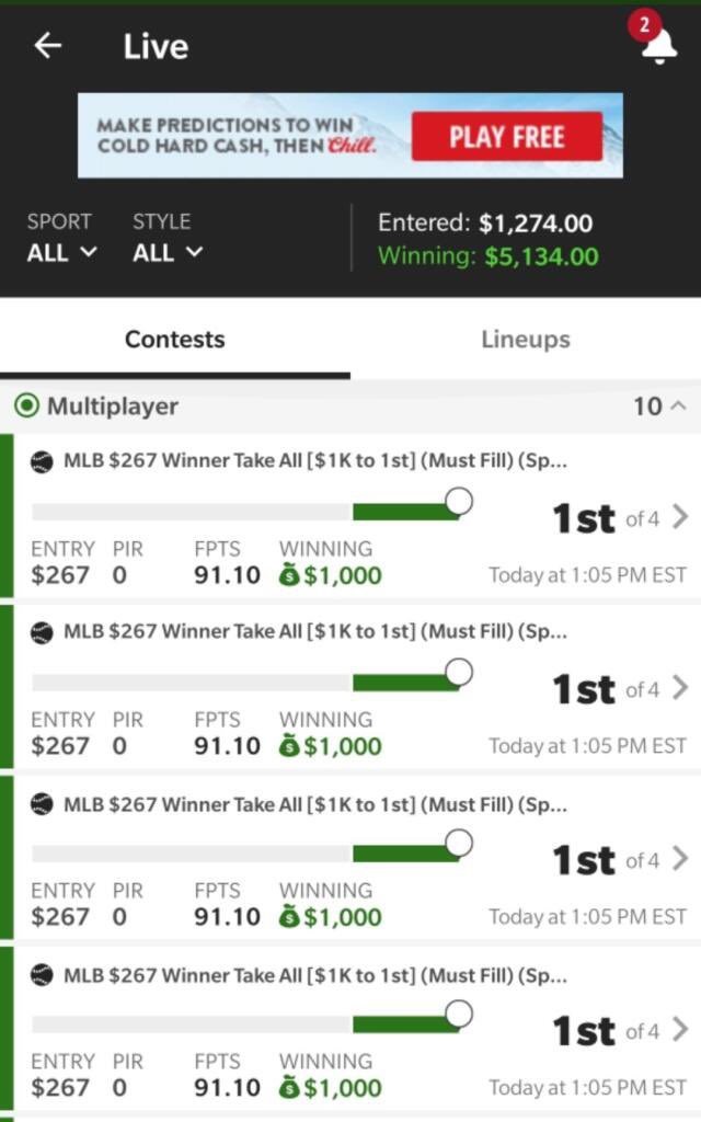 GoatVital's tweet image. Back at it again! DFS lineups and advice, all sports for just $30 a year!  Big wins guarnteed. Check replies for the discord! #DFS #Fantasy #DailyFantasySports #Gambling #Discord