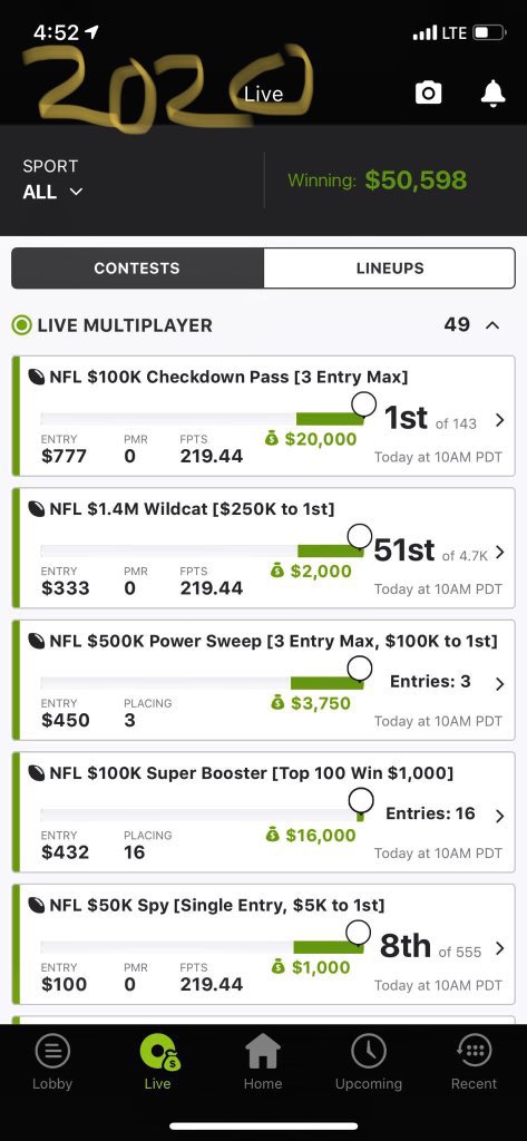 GoatVital's tweet image. Back at it again! DFS lineups and advice, all sports for just $30 a year!  Big wins guarnteed. Check replies for the discord! #DFS #Fantasy #DailyFantasySports #Gambling #Discord