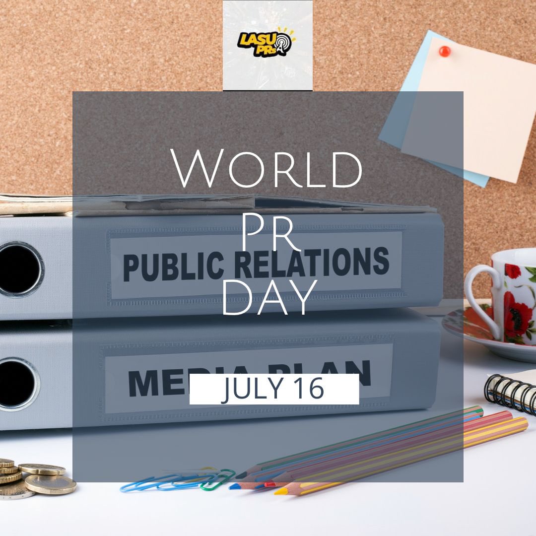 Lasu_PR's tweet photo. Happy World PR Day! π§‘
#lasupr
#lasuprs #lasuprandinfluencers #worldprday #worldprday2022 https://t.co/U9RufMyAEa
