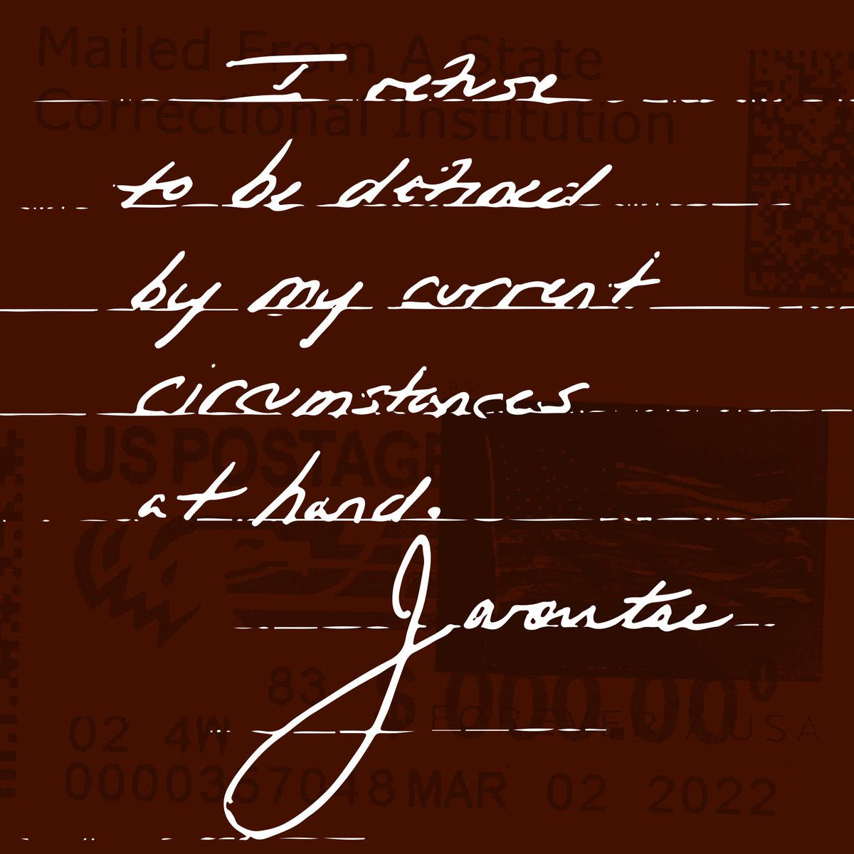 levellearning's tweet photo. "I refuse to be detained by my current circumstance at hand." Sent to us by Javontae, incarcerated in northern Florida

#vision #goals #education #prison #prisoneducation #prisonlife #wisdom https://t.co/uMoXvp3mCD