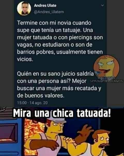 Me sorprende 🧐 
Vamos a romper estereotipos, en esta sociedad tan basura, soy una chica con un tatuaje: - Soy estudiada (casi lic, egresada) por cuestiones de la vida emigre y no termine. 
- Trabajadora
-No tengo vicio, el único vicio es comer gomitas 😂
- Tengo buenos valores