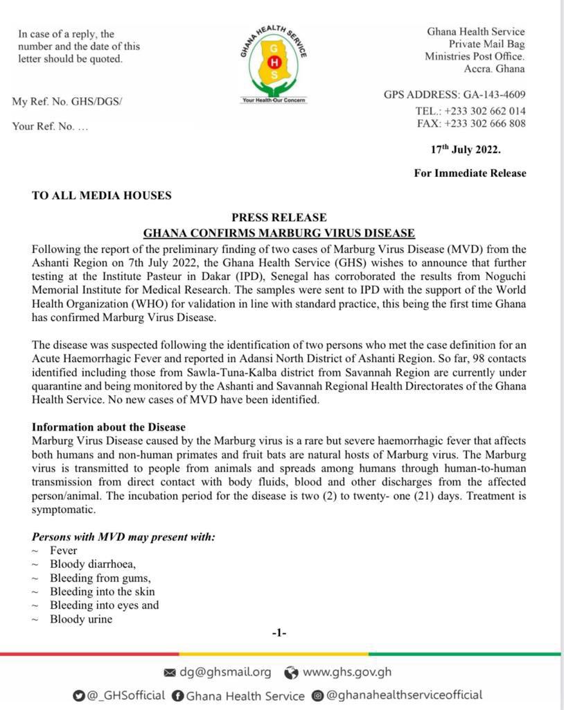 Ghana Health Service tweet media