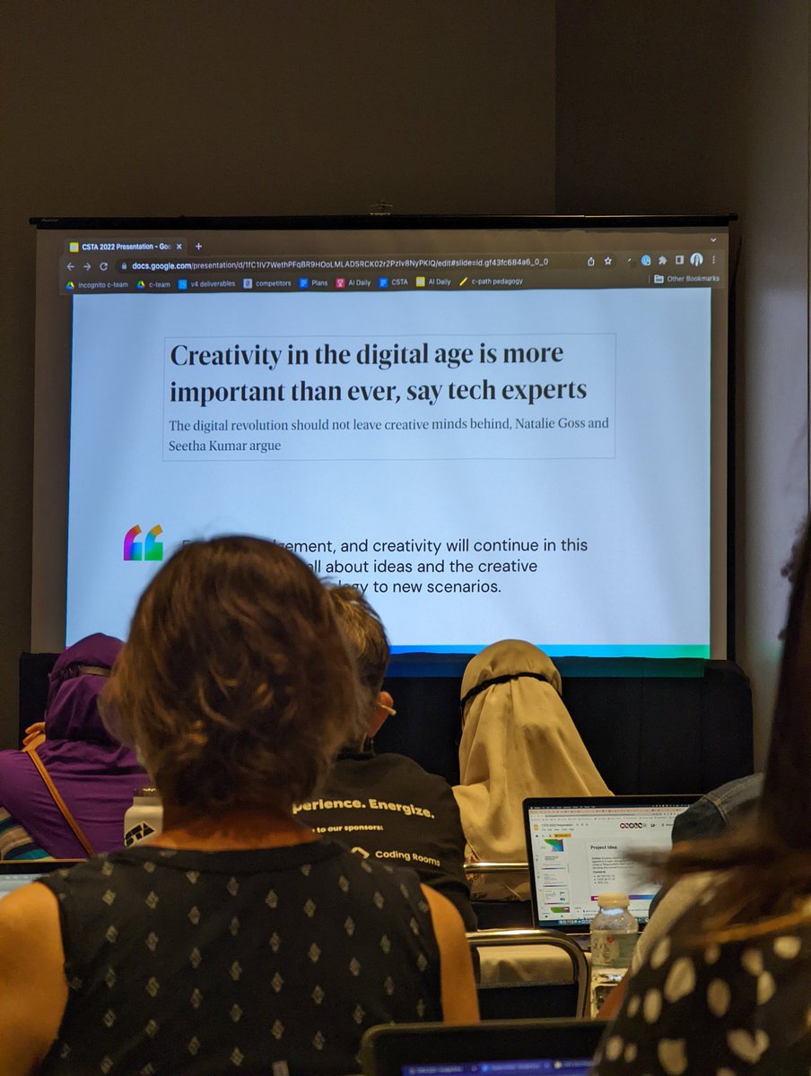 AI ethics, physical computing, 3D programming, music creation through coding... So many inspiring ideas at <a href="/csteachersorg/">CS Teachers Association (CSTA)</a> #CSTA2022. Ready to bring CS project ideas back to <a href="/AGBellSchool/">A.G.Bell School</a>! Thanks, <a href="/cs4allcps/">CPS Office of Computer Science</a> for the opportunity. <a href="/ChiPubSchools/">CPS - Chicago Public Schools</a> #BelieveinBell